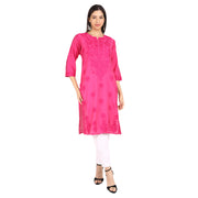 Kyra Chanderi Cotton Chikankari Kurti