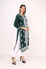 Load image into Gallery viewer, Nikhar Front Pannel Chikankari Kurti
