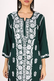 Nikhar Front Pannel Chikankari Kurti