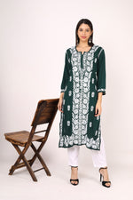 Load image into Gallery viewer, Nikhar Front Pannel Chikankari Kurti
