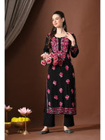 Load image into Gallery viewer, Mahira Rayon Duel Thread Chikankari Kurti