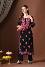 Mahira Rayon Duel Thread Chikankari Kurti