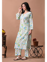 Load image into Gallery viewer, Shaher Floral Mul Mul Chikankari Kurti Set
