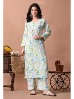 Load image into Gallery viewer, Shaher Floral Mul Mul Chikankari Kurti Set