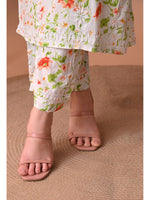 Load image into Gallery viewer, Shaher Floral Mul Mul Chikankari Kurti Set