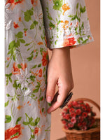 Load image into Gallery viewer, Shaher Floral Mul Mul Chikankari Kurti Set