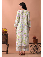 Load image into Gallery viewer, Shaher Floral Mul Mul Chikankari Kurti Set