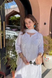 Kalira Rayon Mukaish Chikankari Kurti Set