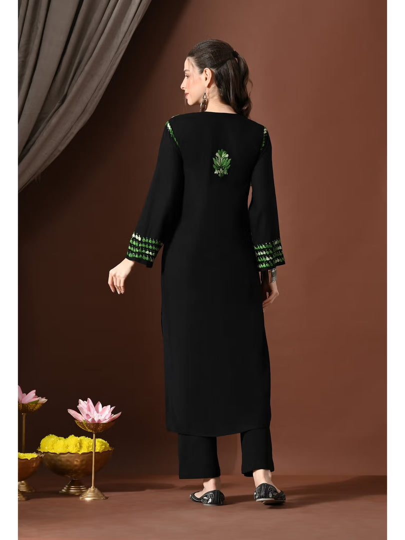 Mahira Rayon Duel Thread Chikankari Kurti