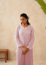 Load image into Gallery viewer, Suhana Ombre Chikankari Viscose Long Kurta - The Lucknowi Chikan 