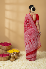 Load image into Gallery viewer, Gulzar Heavy Work Georgette Chikankari Saree
