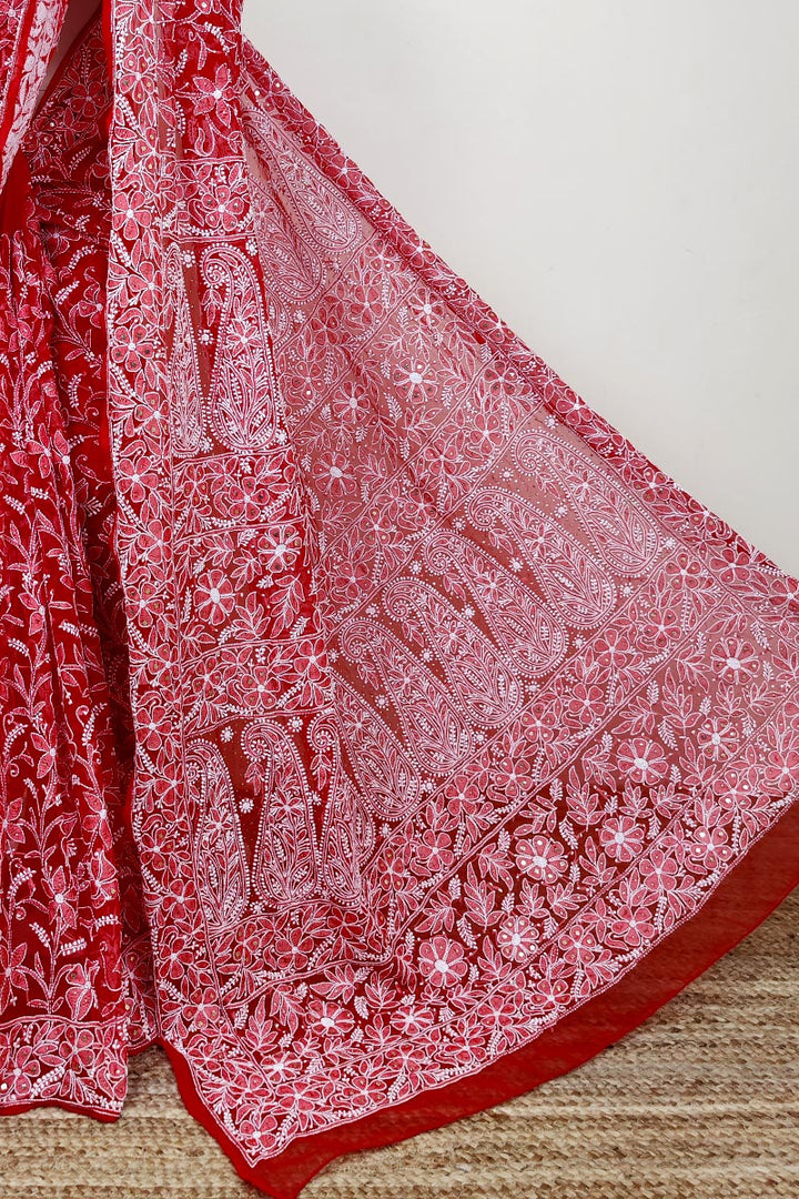 Gulzar Full Jaal Chikankari Saree