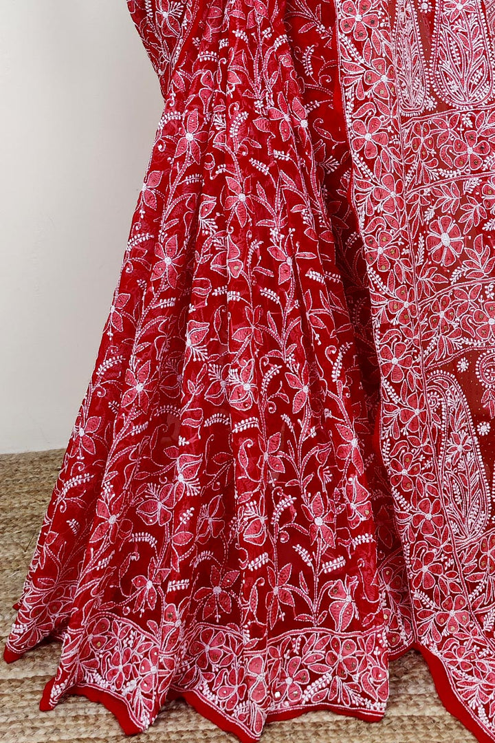 Gulzar Full Jaal Chikankari Saree