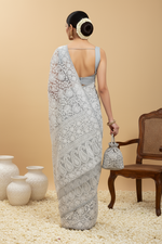Load image into Gallery viewer, Gulzar Full Jaal Chikankari Saree