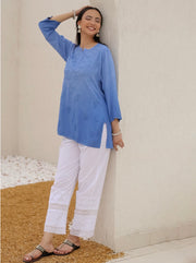 Amina Rayon Short Chikankari Kurti
