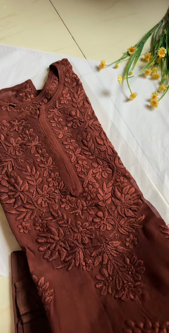 Khwab 3D Handwork Chikankari Kurti Set