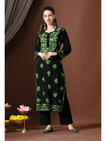 Load image into Gallery viewer, Mahira Rayon Duel Thread Chikankari Kurti