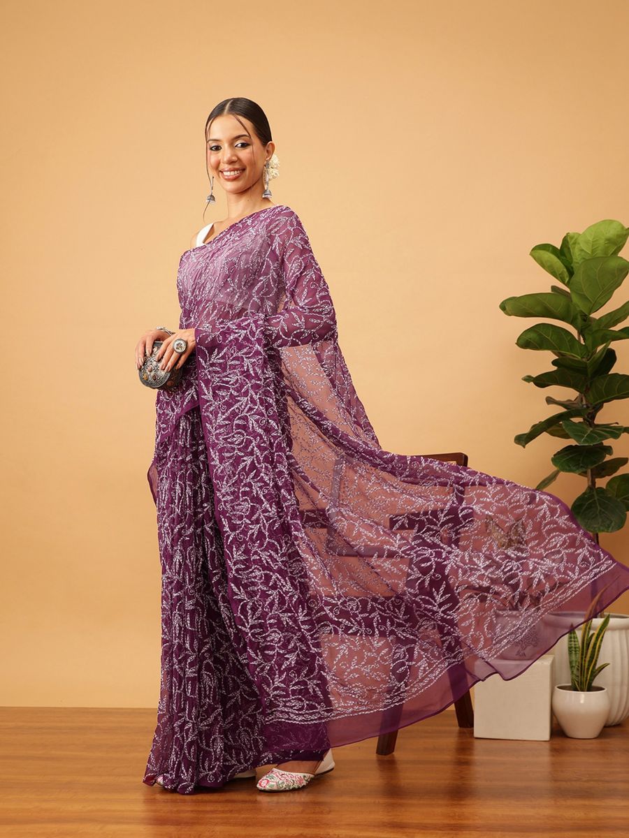 Tepchi Chikankari Sarees