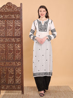Load image into Gallery viewer, Adila Muslin Designer Chikankari Kurti
