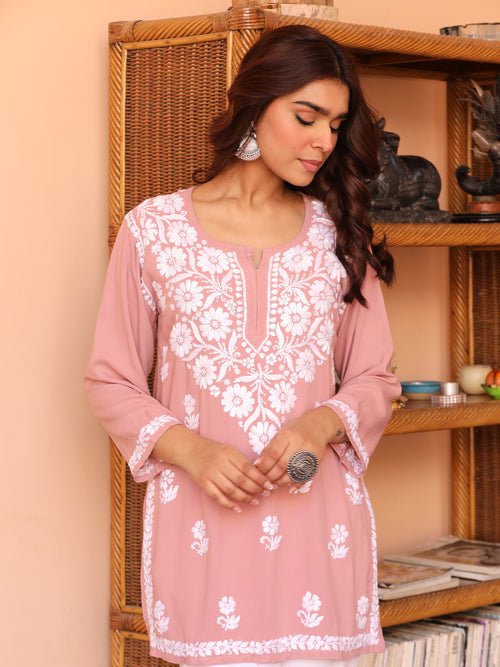 Aabha Premium Modal Chikankari Top