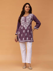 Aabha Premium Modal Chikankari Top