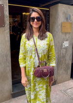 Load image into Gallery viewer, Zainab Chikankari Mulmul Straight Kurti
