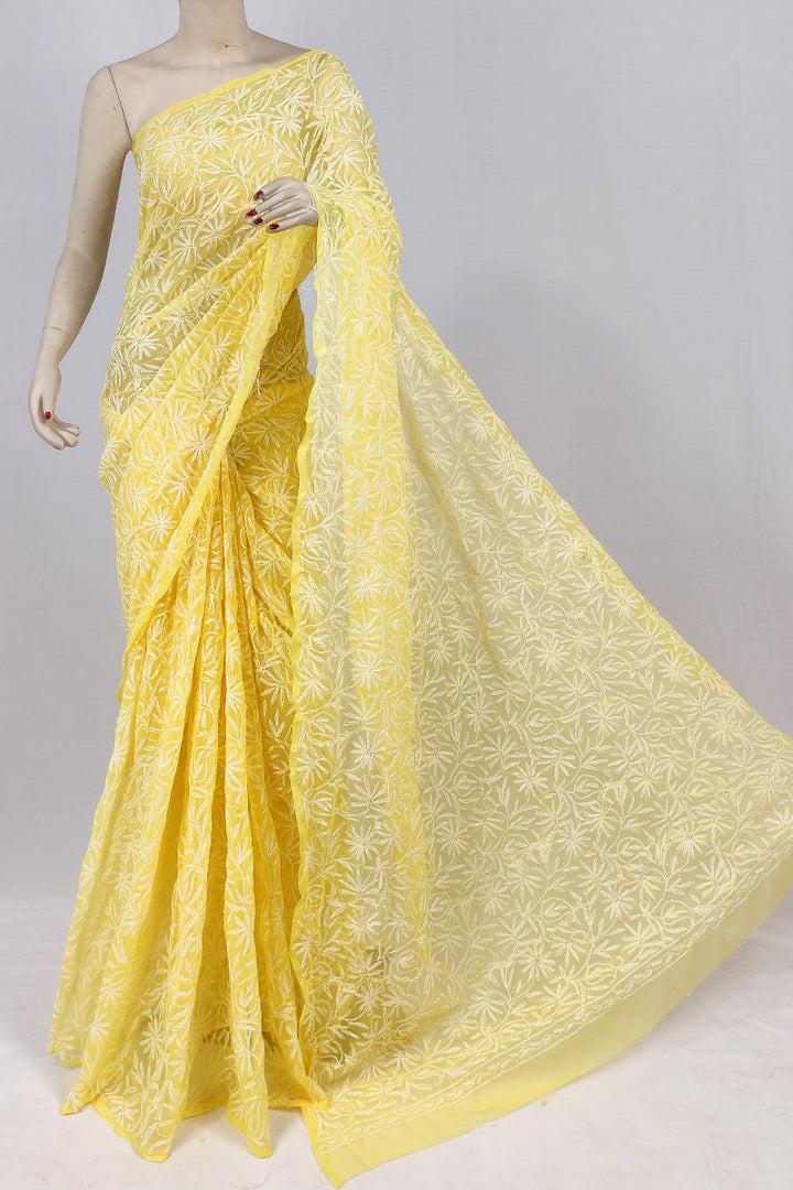 Tepchi work chikankari saree