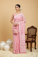 Load image into Gallery viewer, Gulzar Full Jaal Chikankari Saree