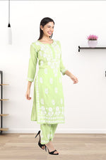 Load image into Gallery viewer, Lali Modal Chikankari Kurti Set
