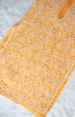 Load image into Gallery viewer, Zara Styled Georgette Chikankari Kurti With White Sharara
