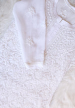 Load image into Gallery viewer, Zara Styled Georgette Chikankari Kurti With White Sharara
