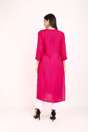 Jugni Modal Chikankari Straight Kurta