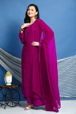 Load image into Gallery viewer, Surmai Viscose Mukaish Chikankari Kurti
