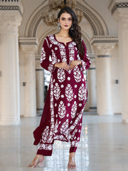 Mohini Modal Chikankari Kurti Set