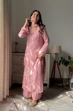 Load image into Gallery viewer, Gulnaaz Viscose Premium Chikankari Kurti Set