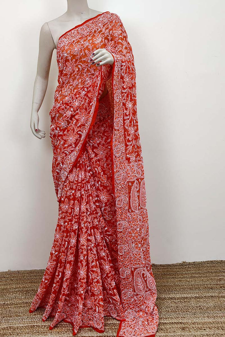 Gulzar Full Jaal Chikankari Saree