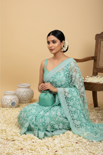 Load image into Gallery viewer, Gulzar Full Jaal Chikankari Saree