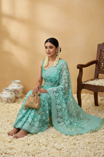 Load image into Gallery viewer, Gulzar Full Jaal Chikankari Saree