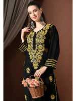 Load image into Gallery viewer, Mahira Rayon Duel Thread Chikankari Kurti