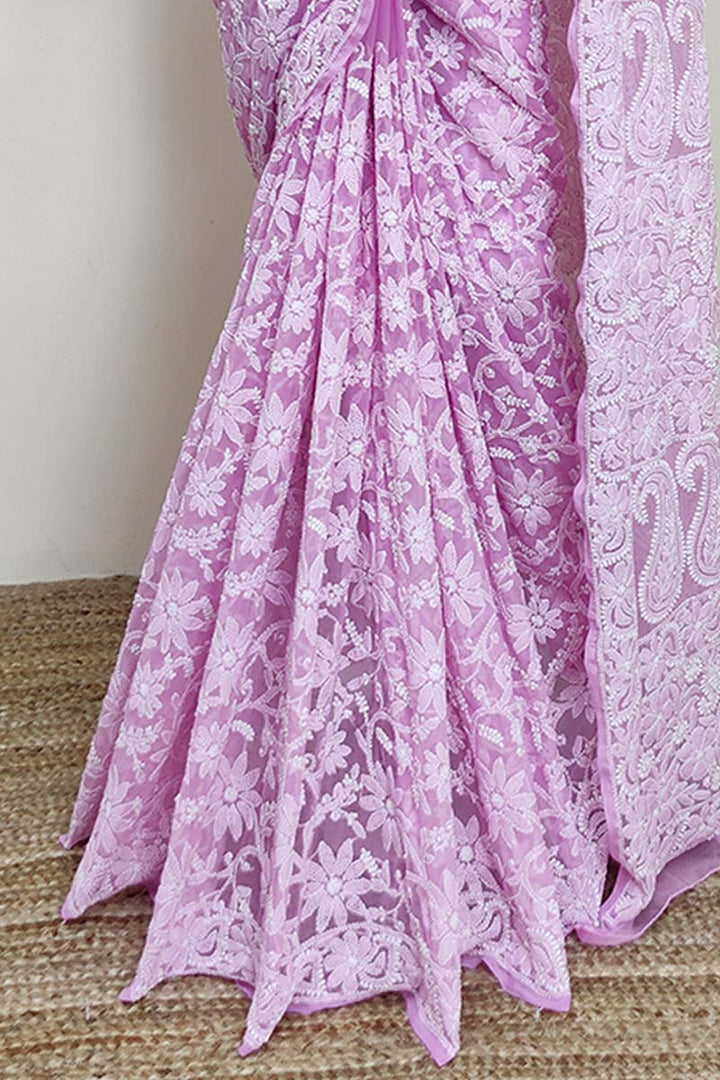 Gulzar Full Jaal Chikankari Saree