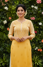 Load image into Gallery viewer, Riva Ombre Chikankari Kurti
