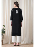 Load image into Gallery viewer, Dhara Modal Chikankari Straight Kurti