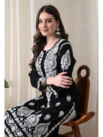 Load image into Gallery viewer, Dhara Modal Chikankari Straight Kurti