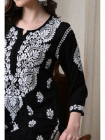 Load image into Gallery viewer, Dhara Modal Chikankari Straight Kurti