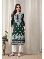 Load image into Gallery viewer, Dhara Modal Chikankari Straight Kurti