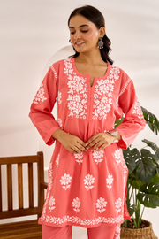 Ramila Modal Chikankari Co-ord Set