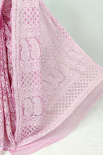 Load image into Gallery viewer, Gulzar Heavy Work Georgette Chikankari Saree
