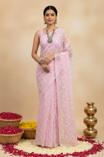 Load image into Gallery viewer, Tepchi work chikankari saree
