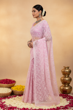 Load image into Gallery viewer, Tepchi work chikankari saree

