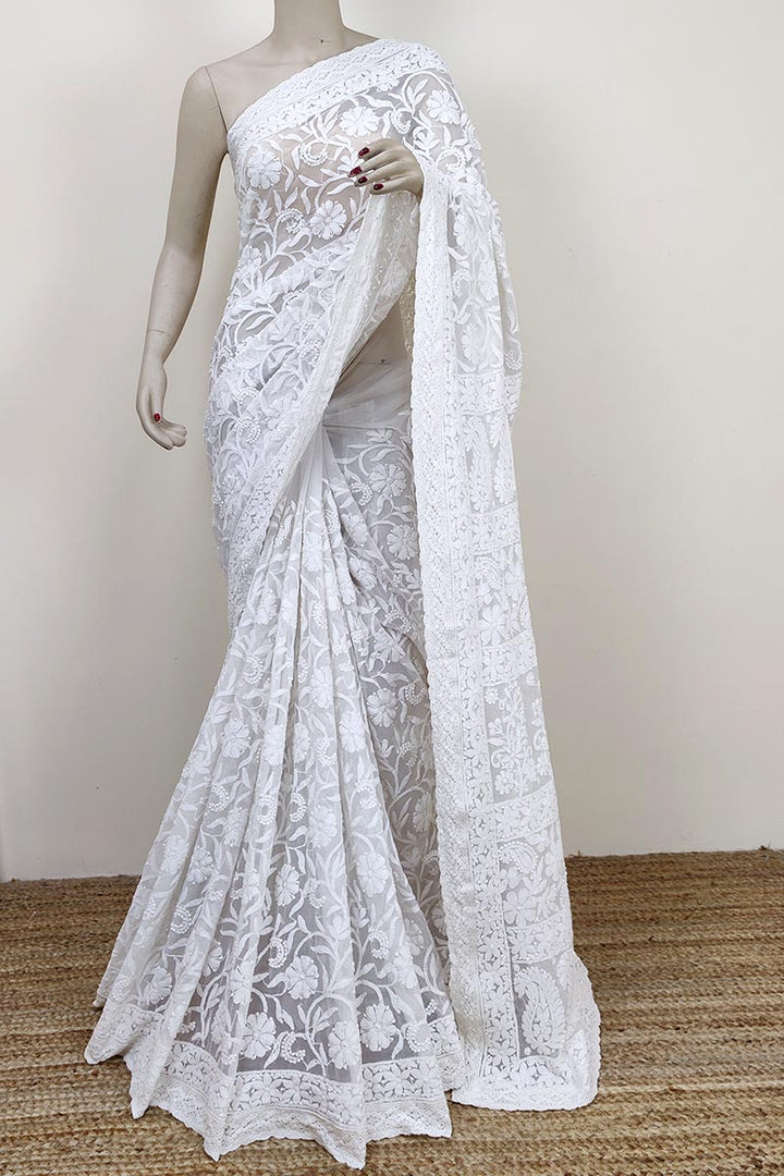 Gulzar Full Jaal Chikankari Saree